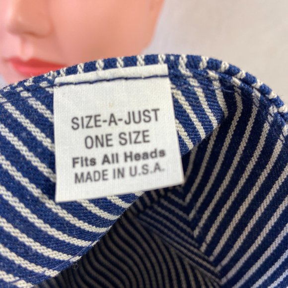Vintage CSX Railroad Conductor Snapback Joe’s Hats Blue Striped Adjustable - Picture 7 of 8